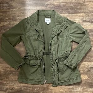 Old Navy cinched waist green utility jacket